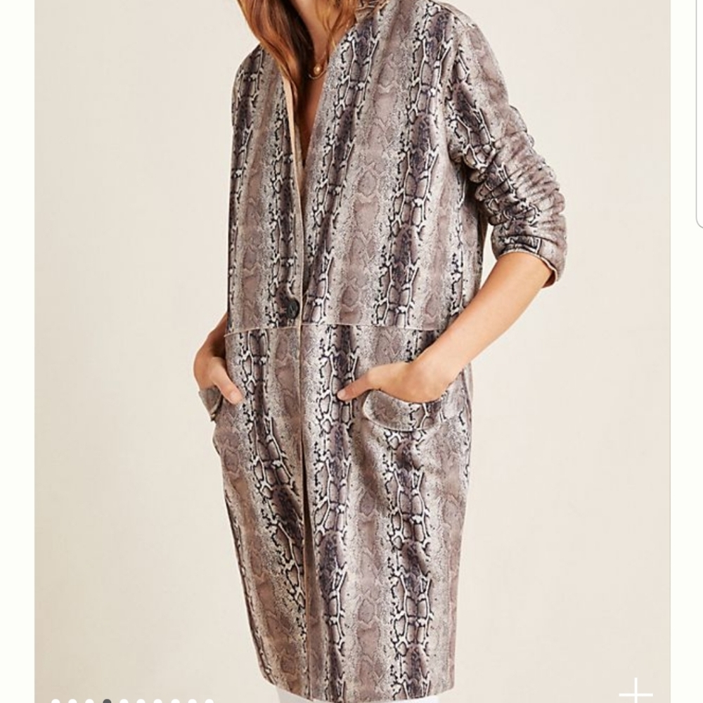 Anthropologie snake print jacket